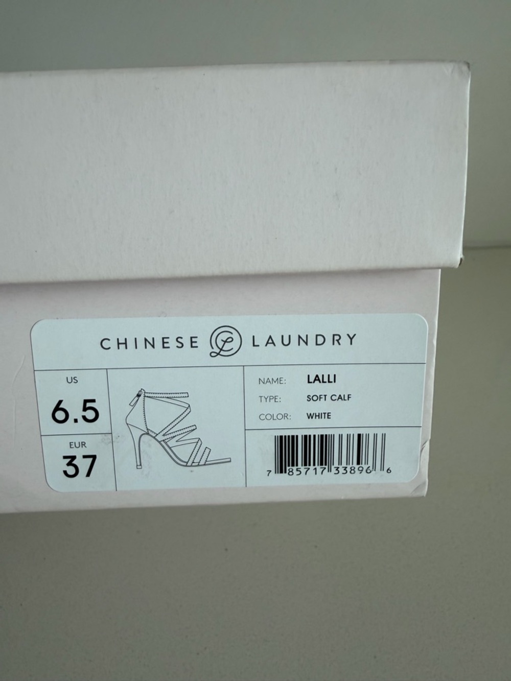 Chinese Laundry White Strappy Stiletto Heels - Picture 7 of 7